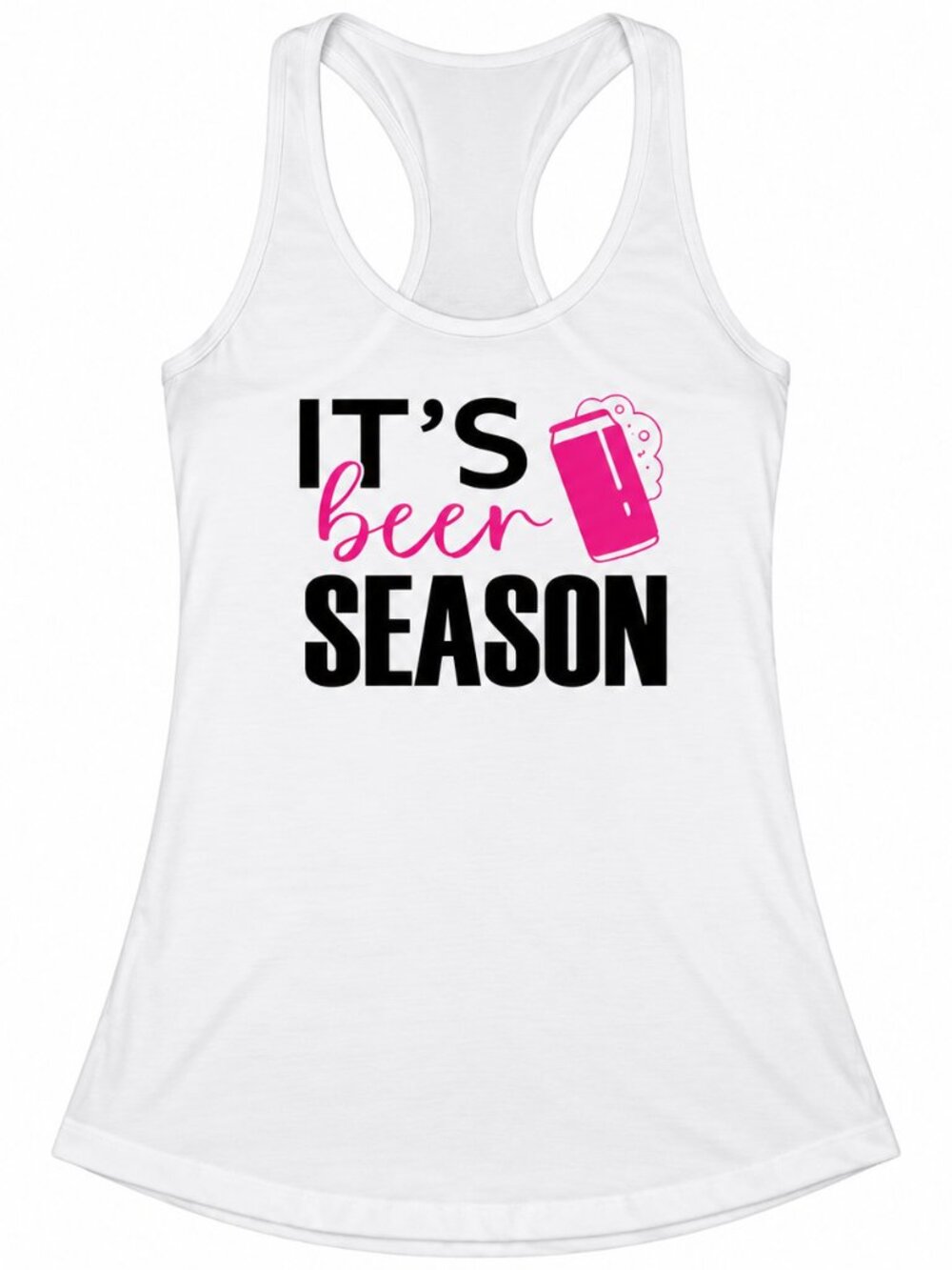 NWT Women’s Custom Funny Drinking White Next Level Tank Top Sz S